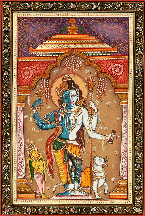 Hari Hara - The Composite Form of Lord Vishnu and Lord Shiva with Garuda and Nandi