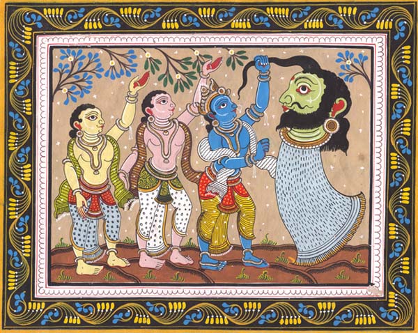 Krishna and friends Vanquish a Demon