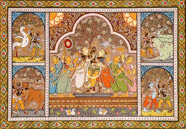 Krishna with His Lady Friends