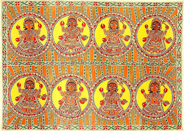 Ashta Ganesha Panel