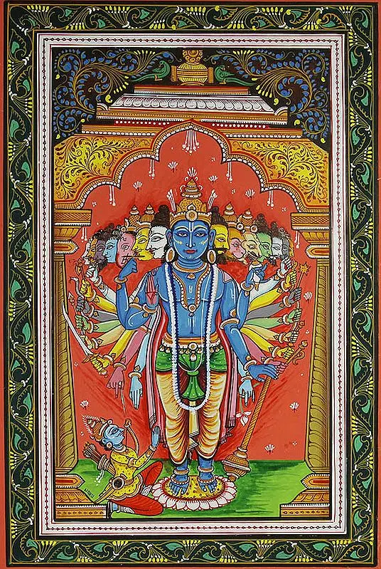 Lord Krishna Shows Vishvarupa to Arjuna (Gita Upadesha)