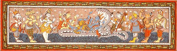 Lord Vishnu and an Assembly of Deities