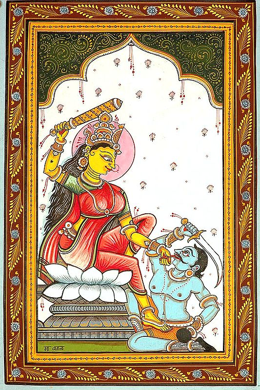 Mahavidya Bagalamukhi Pulls The 'Evil Tongue' (Ten Mahavidya Series)