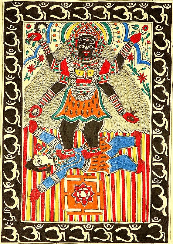 Mahavidya Tara with Yantra Framed in Om (AUM)