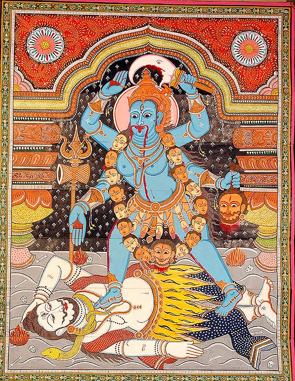 Mother Goddess Kali (Scroll Painting)
