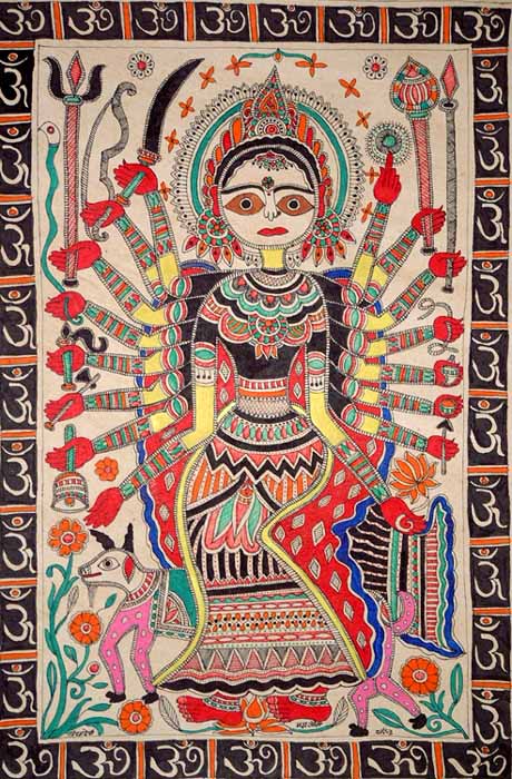 Nine Forms of Durga - Maha Gauri | Exotic India Art
