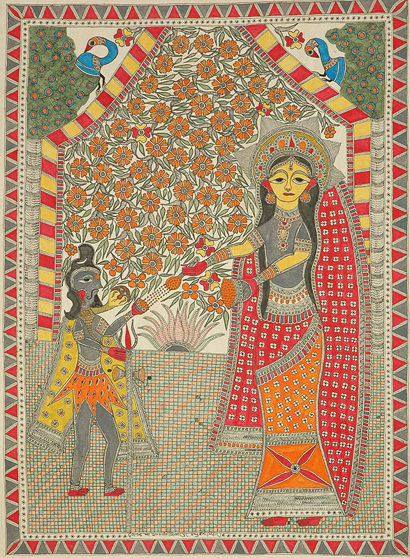 Parvati as Devi Annapurna with Lord Shiva