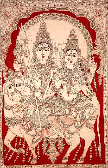 Parvati Shiva on Nandi