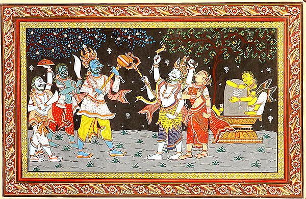 Shiva as Kalantaka Saves Rishi Markandeya