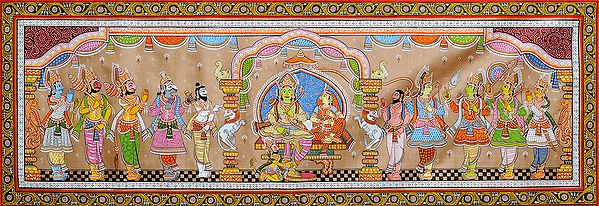 Coronation of Lord Rama | Exotic India Art