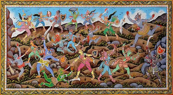 An Episode from Devi Mahatmya (Matrikas Fighting against Demons)