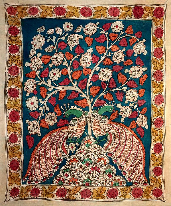 Tree of Life with Perched Peacocks