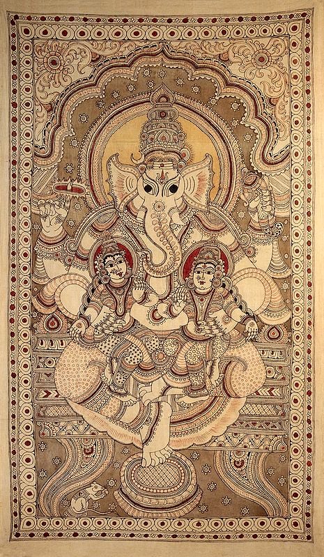 Large Size Lord Ganesha with Riddhi and Siddhi
