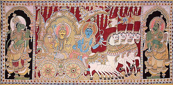 Lord Krishna Delivering to Arjuna Gita Sermon