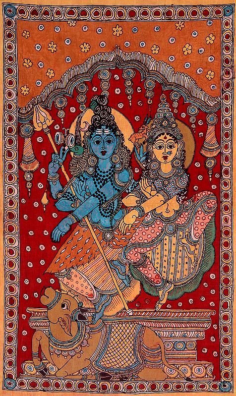 Lord Shiva and Parvati with Nandi