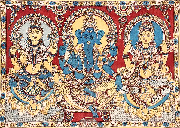 The Great Triad of Lakshmi Ganesha and Saraswati