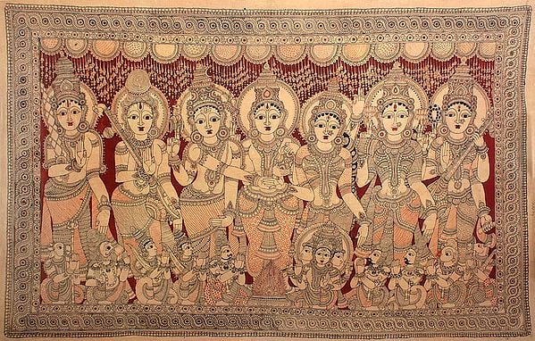 Kalyana-Sundara: Kalamakari Portraying the Marriage of Shiva