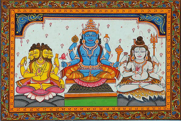 Lord Vishnu with Siva and Brahma (Brahma Vishnu Mahesh)