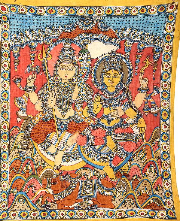 Parvati Shiva with Nandi