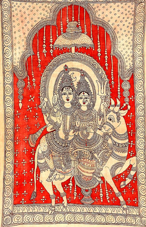 Shiva Parvati Seated on Nandi