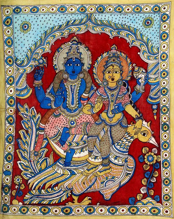Vishnu Lakshmi Seated on Garuda