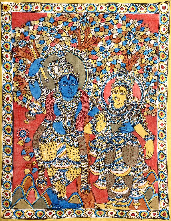 Radha and Krishna Under the Kadamba Tree