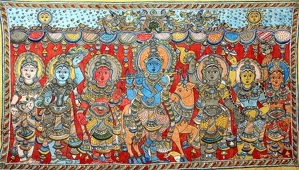 Lord Krishna with Gopis