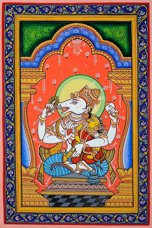 Hayagriva Avatar of Vishnu with Shakti