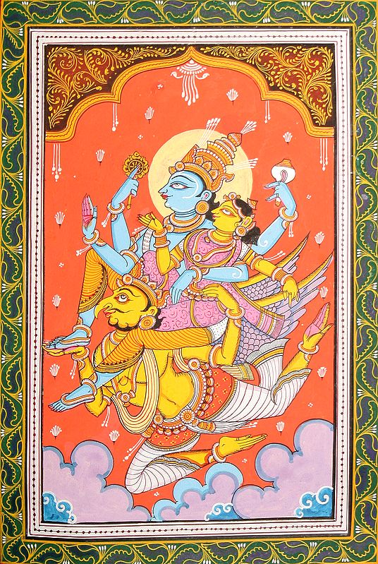 Lakshmi-Vishnu on Garuda