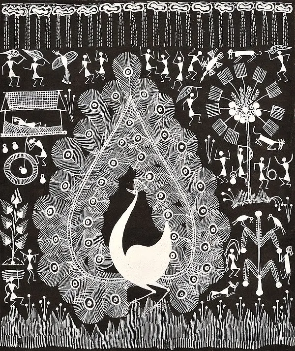 Dancing Peacock in Rain