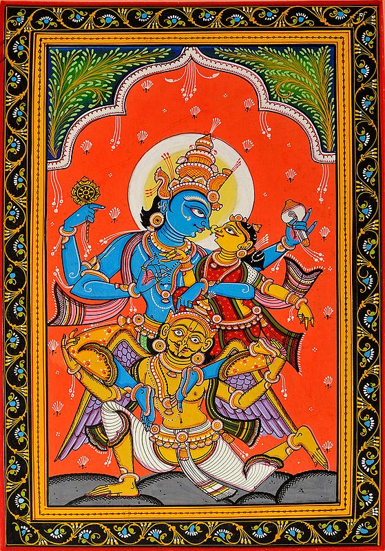 Shri Vishnu Lakshmi on Garuda