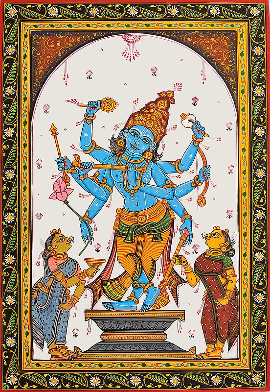 Composite Image of Shri Rama, Krishna and Vishnu