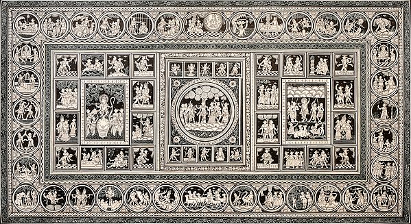 Life of Krishna with Ten Incarnations of Vishnu
