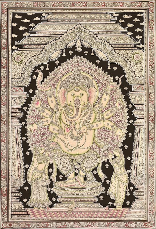 Nritya Lord Ganesha In His Heavenly Abode