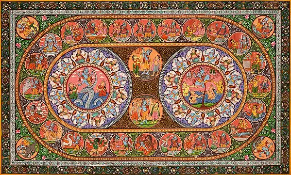 Rasa Mandala with Shri Krishna Lila
