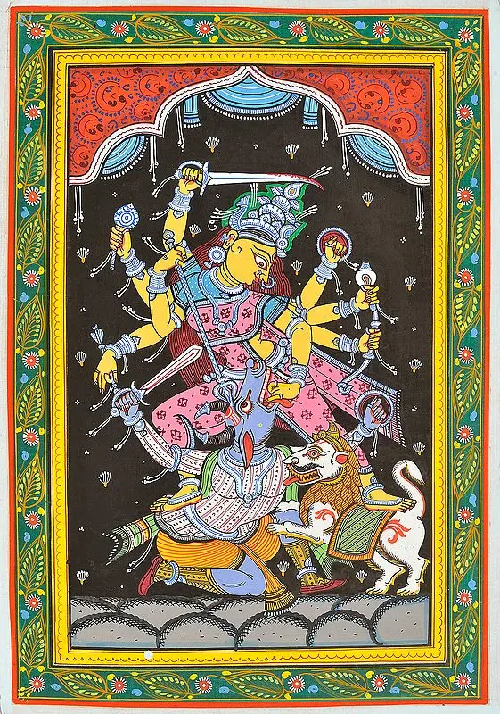 Eight-armed Mahishasuramardini Goddess Durga