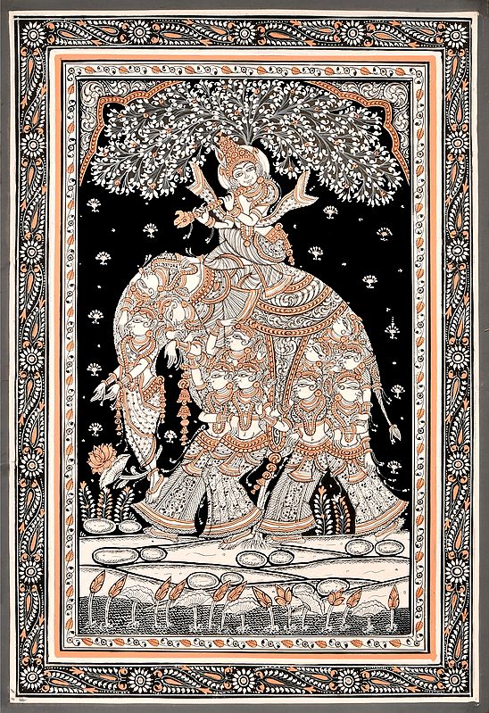 Krishna Riding Nari Kunjar