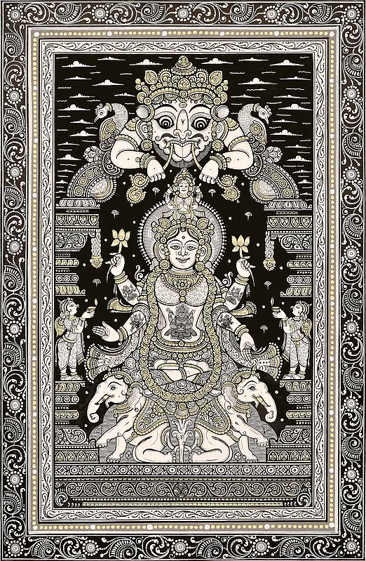 Goddess Lakshmi Venerated by Auspicious Elephants