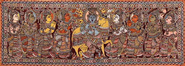 Krishna Enchants Gopikas With His Flute