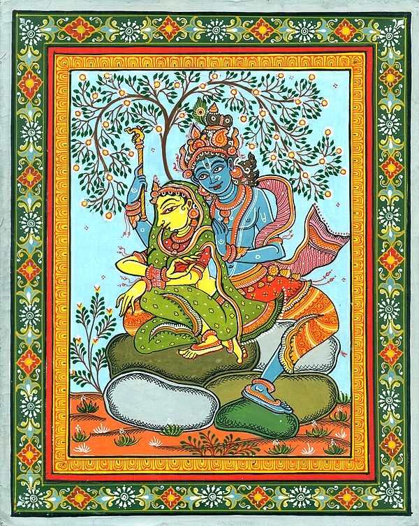 Radha Krishna Under the Fruitful Tree