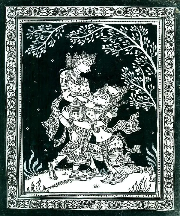 Amorous Radha Krishna
