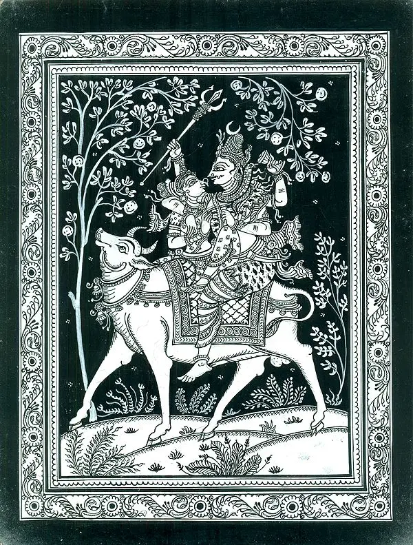 Shiva Parvati Sitting on Nandi