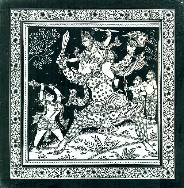 Krishna Trying to Kill the Keshi  Demon