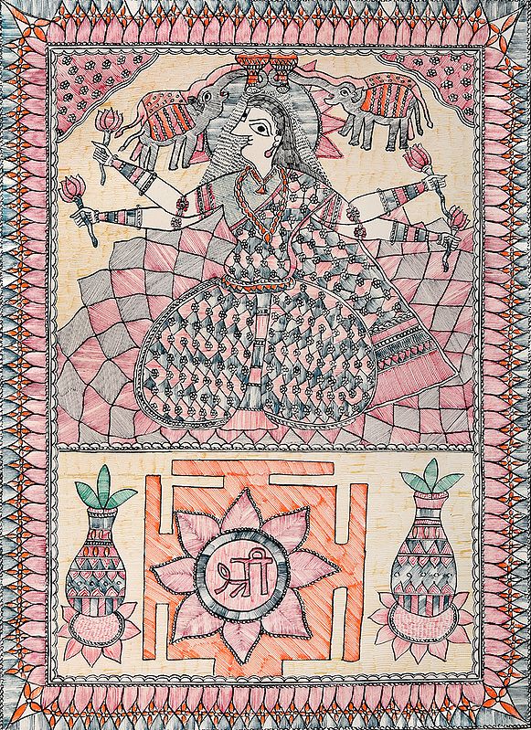 Mahavidya Kamala with Her Yantra