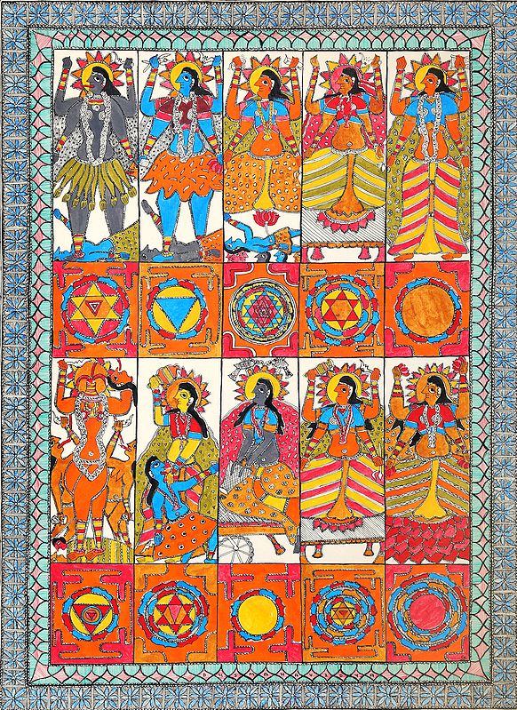Ten Mahavidya with Ten Yantras