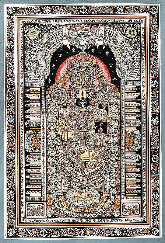 The Divine Lord Venkateshwara Along With Kirtimukha