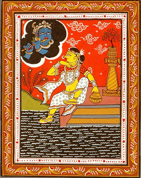 Radha Dreams of Krishna on the Banks of Yamuna
