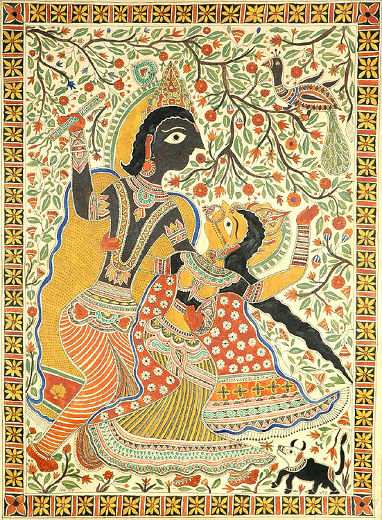 Radha in the Lap of Krishna