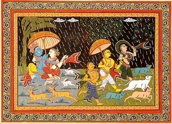 Raining in Vrindavana
