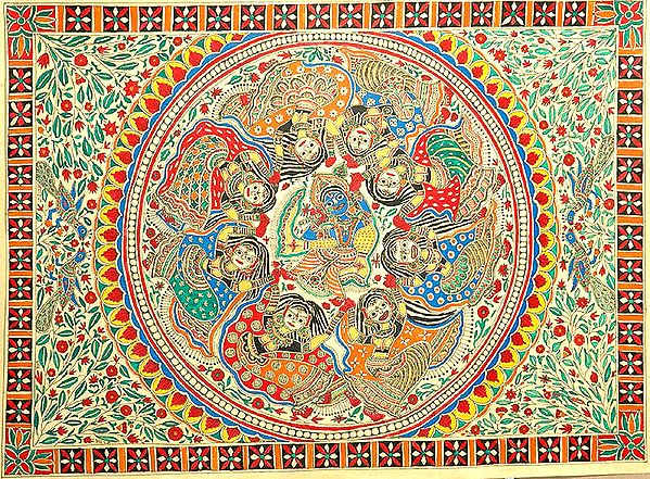 Rasa Mandala of Krishna and Gopis